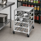 Thumbnail image #3 for Channel Manufacturing CSR-3M Half-Size Mobile Aluminum-Top Can Rack, 54-Can Capacity for #5 and #10 Cans