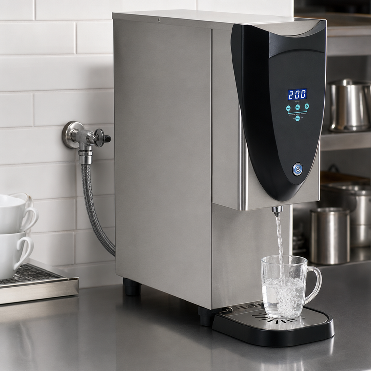 Product image #3 for BUNN H3X Element SST 2 Gallon Plumbed Automatic Fill Hot Water Dispenser, 120V