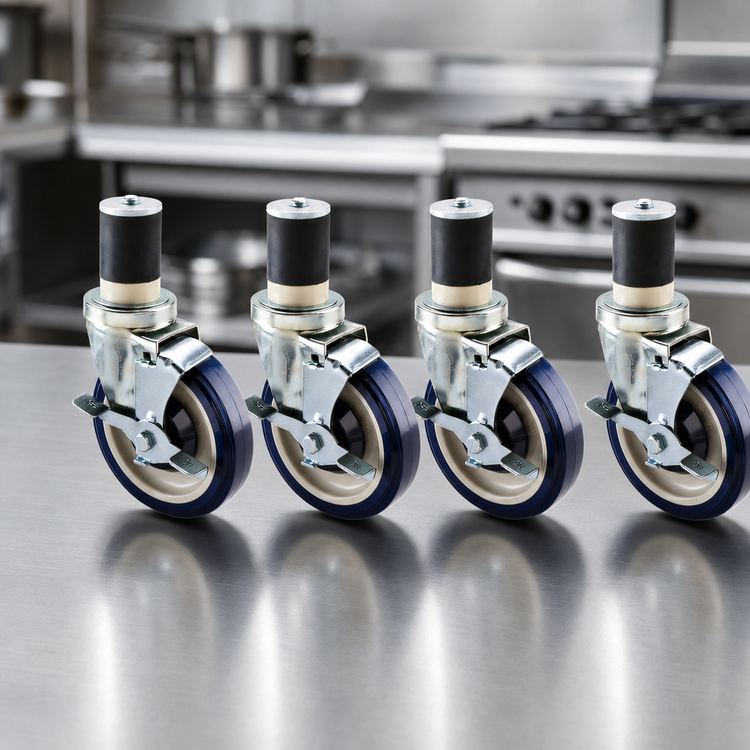 Product image #3 for CookRite 5-Inch Swivel Stem Caster Kit with 1-1/2-Inch Expanding Stem, Set of 4