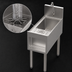 Thumbnail image #3 for Tobin Ellis Signature 12-Inch Freestanding Underbar Utility Sink with Glass Rinser