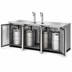 Thumbnail image #3 for True Flat-Top Stainless Steel Direct Draw Beer Dispenser, 4 Half-Barrel Keg Capacity, 3 Solid Swing Doors
