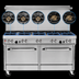 Thumbnail image #3 for Southbend Ultimate 60-Inch Gas Restaurant Range with 5 Burners, 24-Inch Griddle, Convection Oven, and Cabinet Base