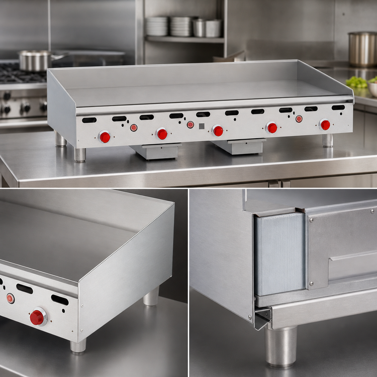 Product image #3 for Wolf ASA48-30 Heavy Duty Countertop Gas Griddle with 48" Cooking Surface