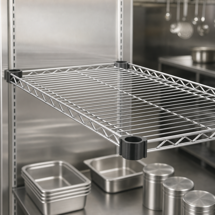 Product image #3 for Eagle Group QuadTruss Quad-Adjust Stainless Steel Wire Shelf, 54 x 18 Inches, 600 lb. Capacity