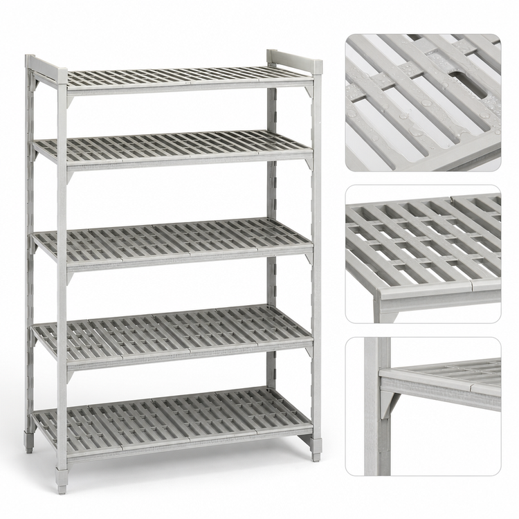 Product image #4 for Cambro Camshelving Premium 5-Shelf Vented Stationary Starter Unit, 21 x 72 x 72 Inches