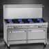 Thumbnail image #3 for Southbend Ultimate 60-Inch Gas Restaurant Range with 8 Open Burners, 2 Standard Ovens, and Backriser Hi-Shelf