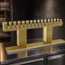 Thumbnail image #3 for Glastender 16-Faucet Air-Cooled Double-Column Bridge Draft Dispensing Tower, Countertop, Polished Brass