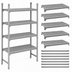 Thumbnail image #4 for Cambro Camshelving Premium 21-Inch x 48-Inch 5-Shelf Vented Shelf Kit, Speckled Gray