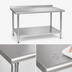 Thumbnail image #3 for BlendPort Budget Series 84 in. W x 30 in. D Stainless Steel Work Table with Rear Upturn and Adjustable Undershelf