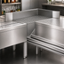 Thumbnail image #3 for Advance Tabco Prestige 90° Freestanding Corner Drainboard Filler, 25 x 30 Inches, 7-Inch Backsplash