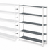 Thumbnail image #3 for Fermostock 4-Tier Polymer Shelving Unit Expansion Kit, 26W x 22D x 66H, Gray, Add-On Unit