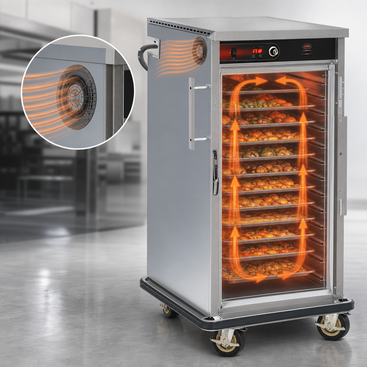 Product image #3 for FWE TST-7 Mobile Slim-Line Heated Holding Cabinet with Forced Air Heating