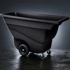 Thumbnail image #3 for Rubbermaid Commercial Products FG9T1400BLA Structural Foam Tilt Truck Trash Cart, 1/2 Cubic Yard, 850 lb, Black