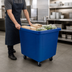 Thumbnail image #3 for Rubbermaid Commercial Products Mobile Open-Top Cube Truck, 16 Cu. Ft., 500 lb. Capacity, Dark Blue