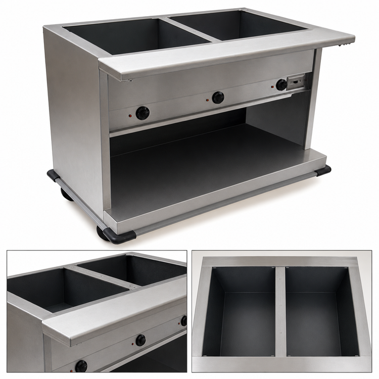 Product image #3 for Spec-Master Portable Electric Hot Food Table with 2 Open Wells, 208V