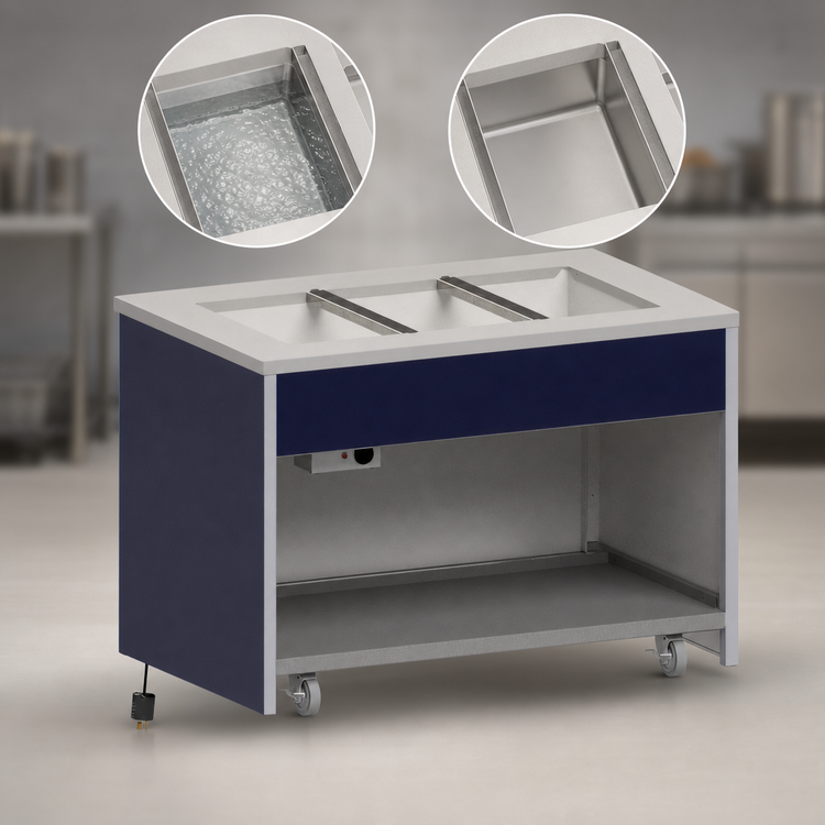 Product image #3 for Atlas Metal INFH-2 Mobile Hot Food Unit with 2-Pan Capacity