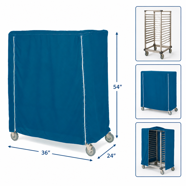 Product image #3 for Metro Queen Mary & Banquet Cart Cover, 36 x 24 x 54 Inches, Mariner Blue Nylon