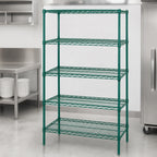Thumbnail image #3 for Quantum WR54-3036P-5 Wire Shelving Starter Unit, 36"W x 30"D x 54"H, 5 Shelves, Green Epoxy Finish
