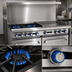 Thumbnail image #3 for Imperial Pro Series 48-Inch Commercial Gas Restaurant Range with 2 Open Burners, 36-Inch Griddle, Standard Oven, and Open Cabinet Base