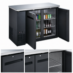 Thumbnail image #3 for Hurakan by Equip.me 48-Inch Narrow Back Bar Refrigerator with 2 Solid Doors, 11.2 Cu. Ft.