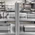 Thumbnail image #3 for Eagle Group Back-To-Back Stainless Steel Floor-To-Ceiling Cantilever Shelving Upright, 48 Inches High