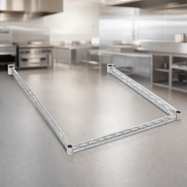 Product image #3 for Eagle Group 72 Inch x 36 Inch 3-Sided Double Truss Shelving Frame, Stainless Steel