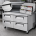 Thumbnail image #3 for Turbo Air Super Deluxe 2-Section Undercounter Drawer Refrigerator with 4 Stainless Steel Drawers