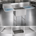 Thumbnail image #3 for BK Resources One Compartment Double Drainboard Stainless Steel Compartment Sink, 24 x 24 x 14-Inch Bowl, 72-Inch Wide