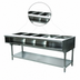 Thumbnail image #3 for Advance Tabco Triumph Supreme 77-3/4-Inch LP Gas Water Bath Hot Food Table with 5 Wells, Cutting Board, and Open Base with Undershelf