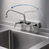 Thumbnail image #3 for T&S Brass B-1127-M Backsplash-Mounted Workboard Faucet with 10-Inch Swing Nozzle
