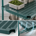 Thumbnail image #3 for QuadPlus Louvered Polymer Shelf Mat with Quad-Adjust Wire Frame, 36 x 21 Inches, Green