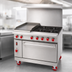 Thumbnail image #3 for American Range 36-Inch Commercial Gas Range with 12-Inch Left Griddle, 4 Open Burners, and Convection Oven