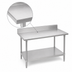 Thumbnail image #3 for Advance Tabco 72 Inch x 24 Inch 430 Stainless Steel Work Table with 5 Inch Backsplash and Adjustable Undershelf