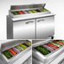 Thumbnail image #3 for IKON Refrigeration Mega Top Two-Section Sandwich / Salad Prep Table, 48.2-Inch, 12 Cu. Ft.