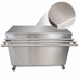Thumbnail image #3 for BK Resources 48-Inch x 30-Inch Stainless Steel Serving Counter with Hinged Door, Lock, and Tray Shelf
