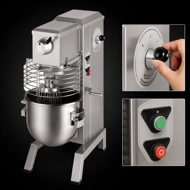 Product image #3 for Univex SRM20 20 Quart Countertop Planetary Mixer, Variable Speed, Without PTO Hub