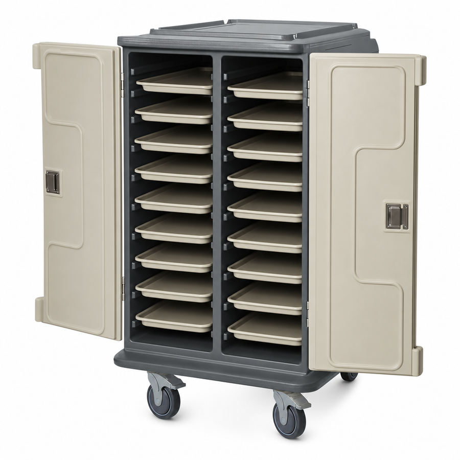 16-Tray, 2-Compartment Layout