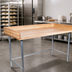 Thumbnail image #3 for John Boos 72-Inch x 24-Inch Baker's Top Wood Work Table with 1-3/4-Inch Thick Maple Top and Stainless Steel Legs