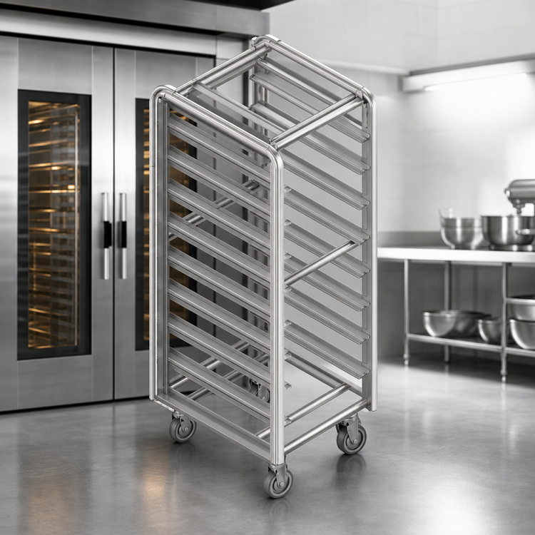 Product image #3 for Baxter Stainless Steel Single Side-Load Rack for Double Rack Oven, 15 Slides