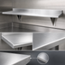 Thumbnail image #3 for Advance Tabco 144-Inch x 15-Inch Wall-Mounted 18-Gauge 430 Stainless Steel Shelf, Satin Finish