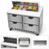 Thumbnail image #4 for Beverage-Air SPED48HC-10-4 48-Inch Two-Section Sandwich Top Refrigerated Prep Table with 4 Drawers