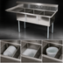 Thumbnail image #3 for John Boos E-Series 3-Compartment Sink with Left Drainboard, 62-1/2 Inch W x 20-1/2 Inch D x 43-3/4 Inch H