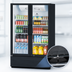 Thumbnail image #4 for Turbo Air Super Deluxe Two-Section Glass Door Refrigerated Merchandiser, 44.2 Cu. Ft., Self-Contained Bottom-Mounted, Hinged Double-Pane Doors