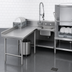 Thumbnail image #3 for Advance Tabco Spec-Line L-Shaped Island Soil Dish Table with Pre-Rinse Sink, Left-Hand, 83-Inch, 304 Stainless Steel