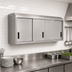 Thumbnail image #3 for Advance Tabco WCS-15-96 96-Inch Wall-Mounted Stainless Steel Storage Cabinet with 4 Sliding Doors