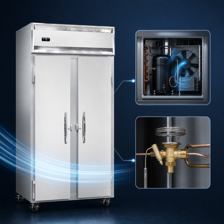 Product image #3 for Continental Refrigerator Slim Line 2FSEN Two-Section Standard Depth Reach-In Freezer