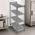 Thumbnail image #3 for Cambro Camshelving Basics Plus 4-Tier Vented Stationary Starter Unit, 18 x 36 x 84 Inches, Brushed Graphite