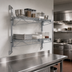 Thumbnail image #3 for Quantum Cantilever Double Shelf Wall-Mount Wire Shelving Kit, 2 Shelves 30 x 14 Inches, Gray Epoxy Antimicrobial Finish