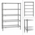 Thumbnail image #3 for Eagle Group Valu-Master 5-Tier Wire Starter Shelving Unit, 72W x 24D x 74H, Pewter Gray Epoxy