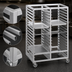 Thumbnail image #3 for Channel Manufacturing Standard Series Double Section Aluminum Cafeteria Tray Rack, 36-Inch High, 30-Tray Capacity